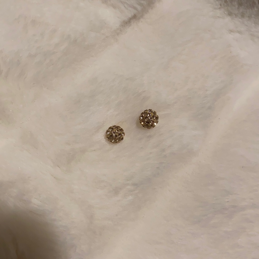Rose gold pave earrings
